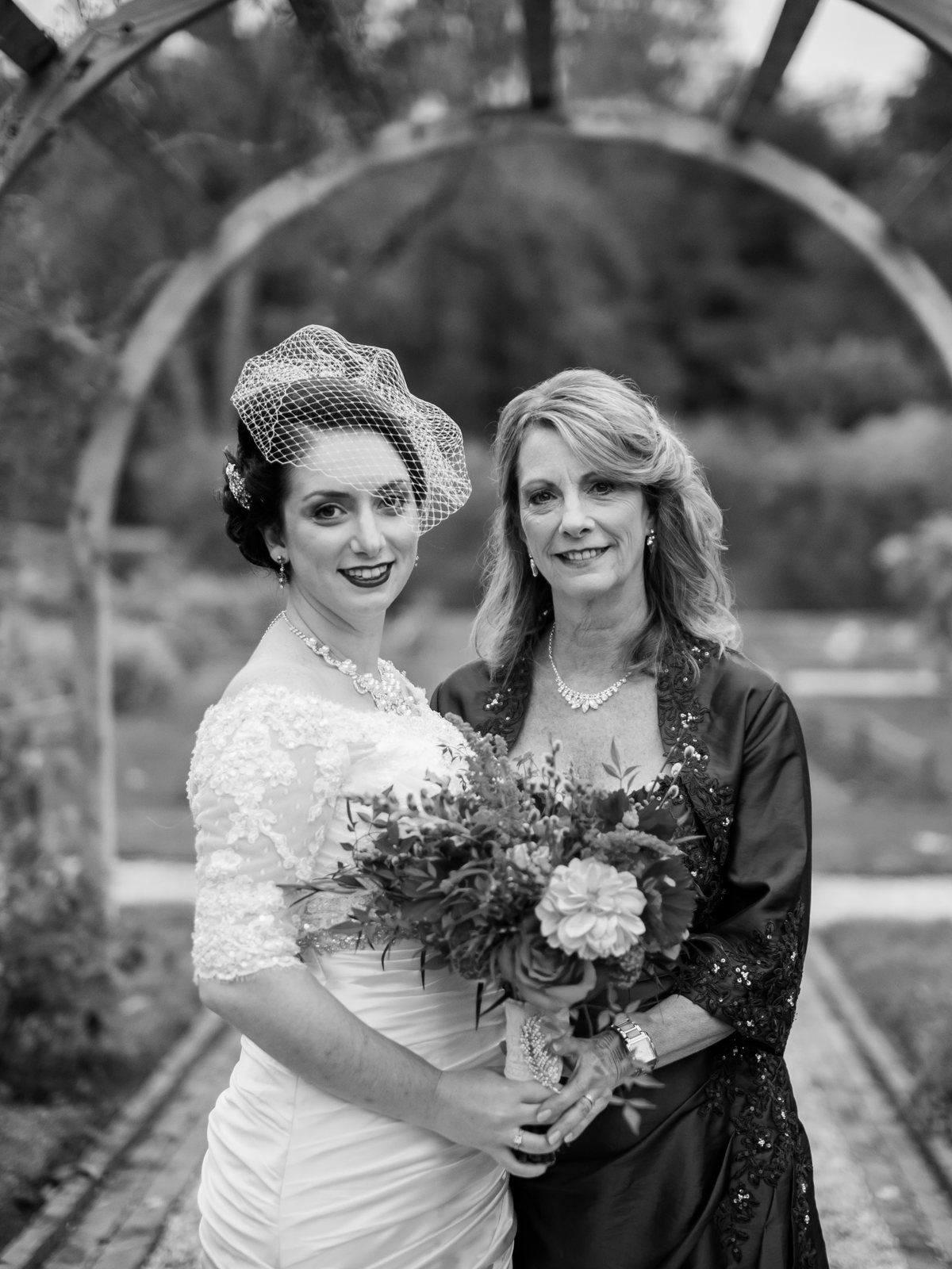 Bride and mother wedding makeup